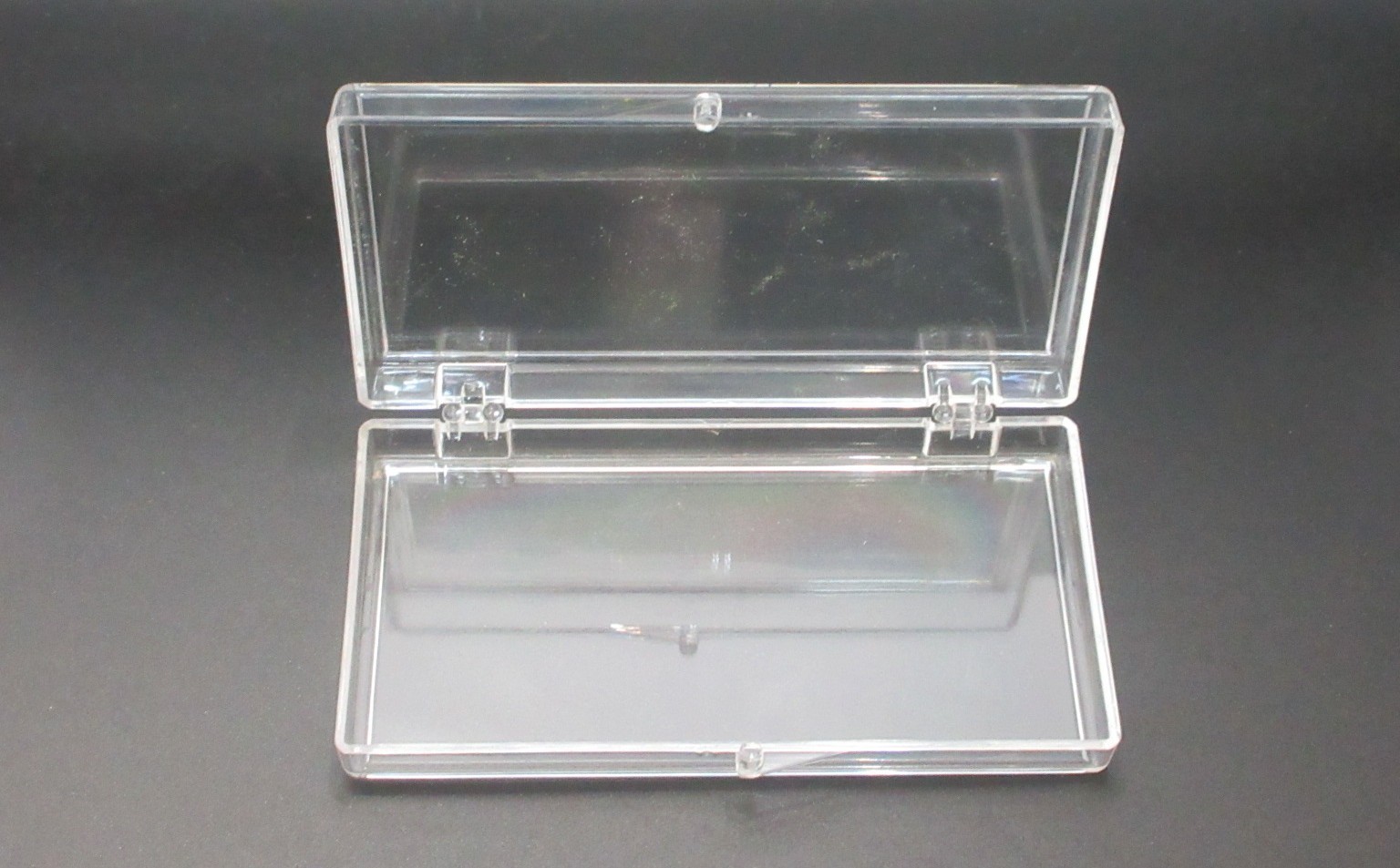 10 LOT Small Hinged Lid Clear Plastic Boxes Lid Art Jewelry gallery