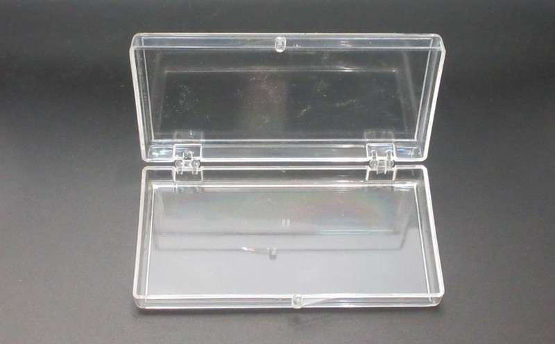 10 LOT Small Hinged Lid Clear Plastic Boxes Lid Art Jewelry gallery