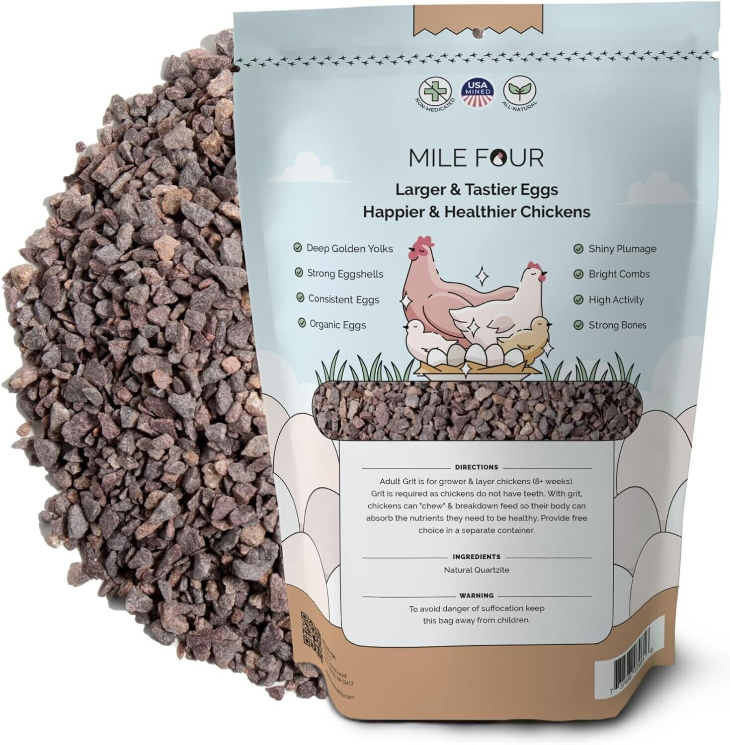 Chicken Grit Sized for Layers & Growers 8-20+ Weeks 4 Pound (Pack of 1) FD015 gallery
