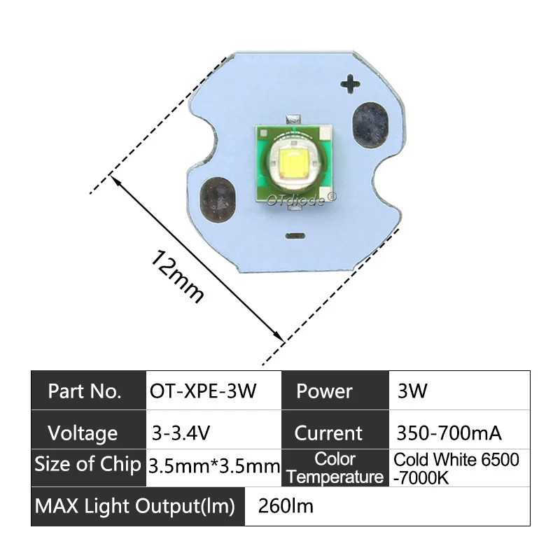 LED Beads 3W 5W 18W Light 3V 6V Chip Cold White Lamp DIY for Torch Flashlight gallery