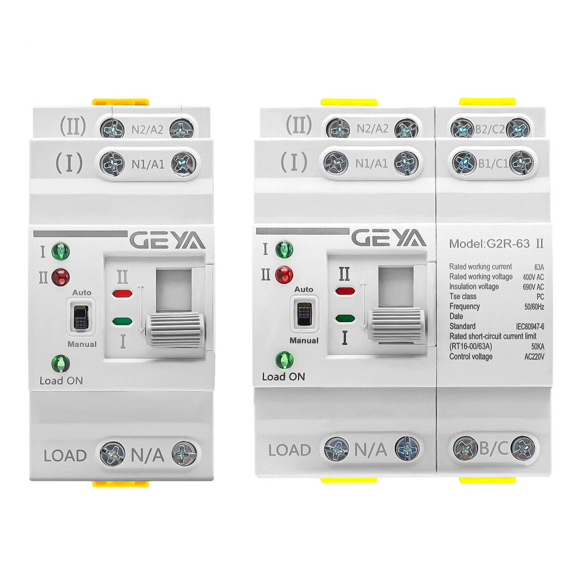 GEYA Mini Dual Power Automatic Transfer Switch 25-63A Grid to Generator 110/220V gallery