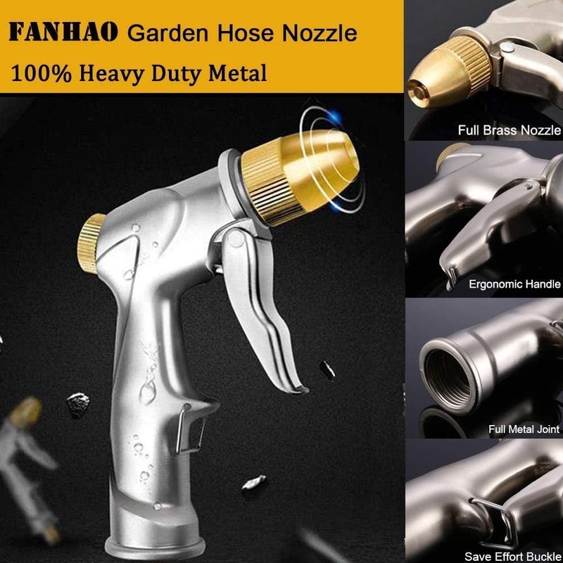4 Adjustable Spray Patterns Metal Hose Nozzle - 100% Satisfaction Guaranteed gallery