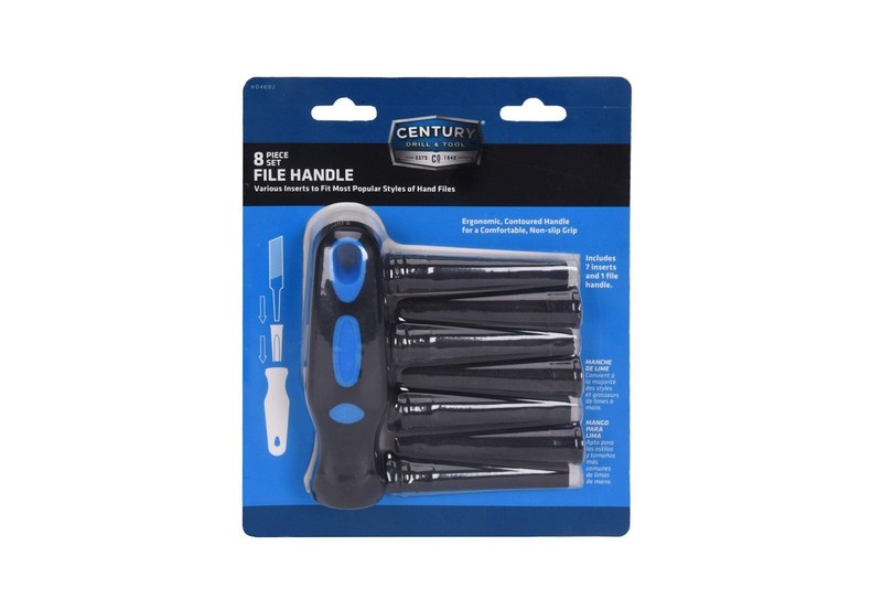 Century Drill & Tool 4082 Universal File Handle Set Set, Black gallery