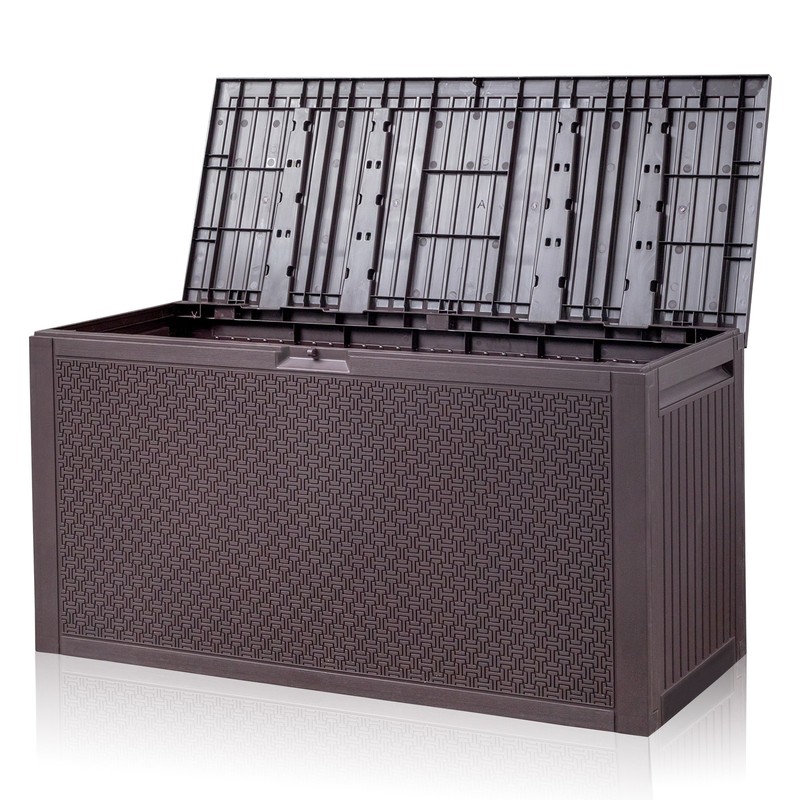 90 Gallon Plastic Deck Storage Container Box In/Outdoor Patio Garden Furniture gallery