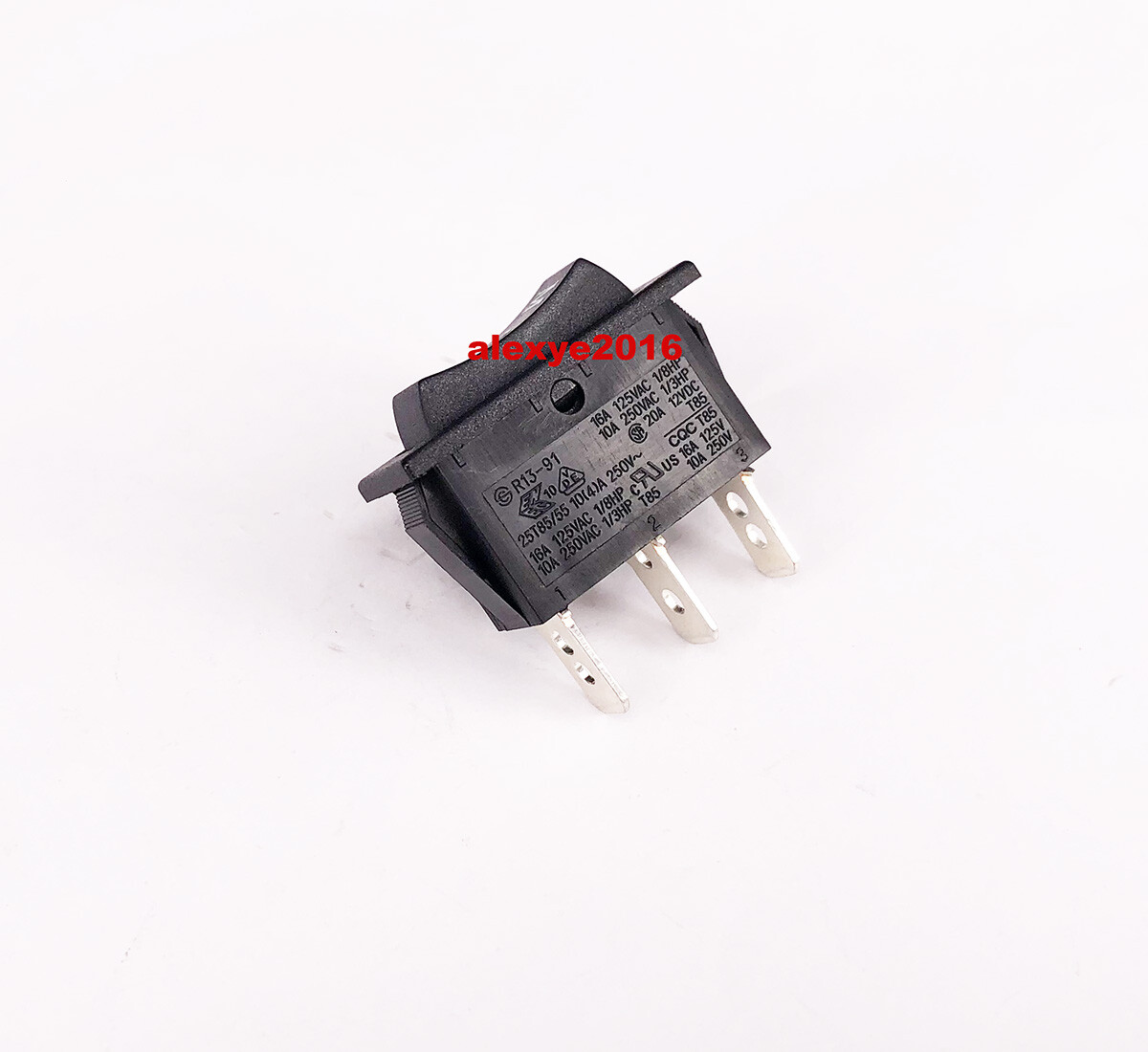 SCI R13-91 Switch M-O-A 3 Positins 3 Pins Maintained Black gallery