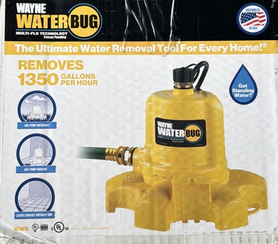 Wayne 1/6 HP WaterBUG Submersible Utility Pump with Multi-Flo Technology gallery