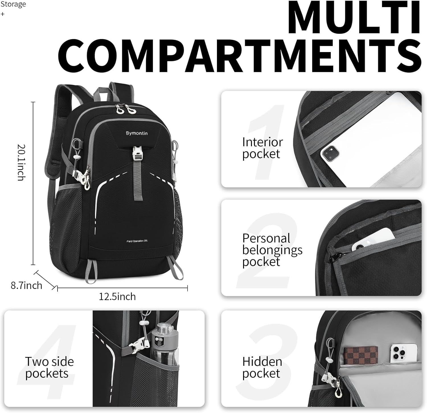 35L Lightweight Packable Backpack – Durable Foldable Daypack for Travel, Hiki... 4
