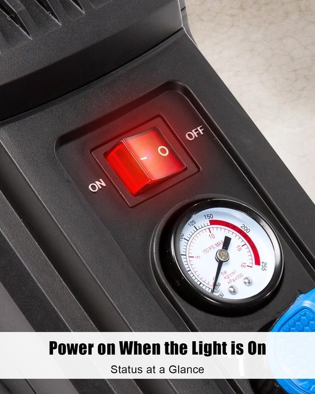 Reliable 4-Pin 2-Position Air Compressor Switch with Light for Kobalt 8 Gal gallery