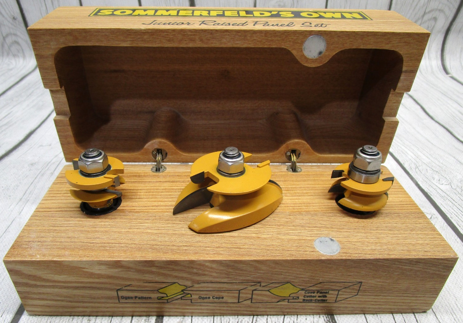 CMT Sommerfeld 1/2" Junior Raised Panel Router Bit Set Ogee Cutter 800.518.11 gallery