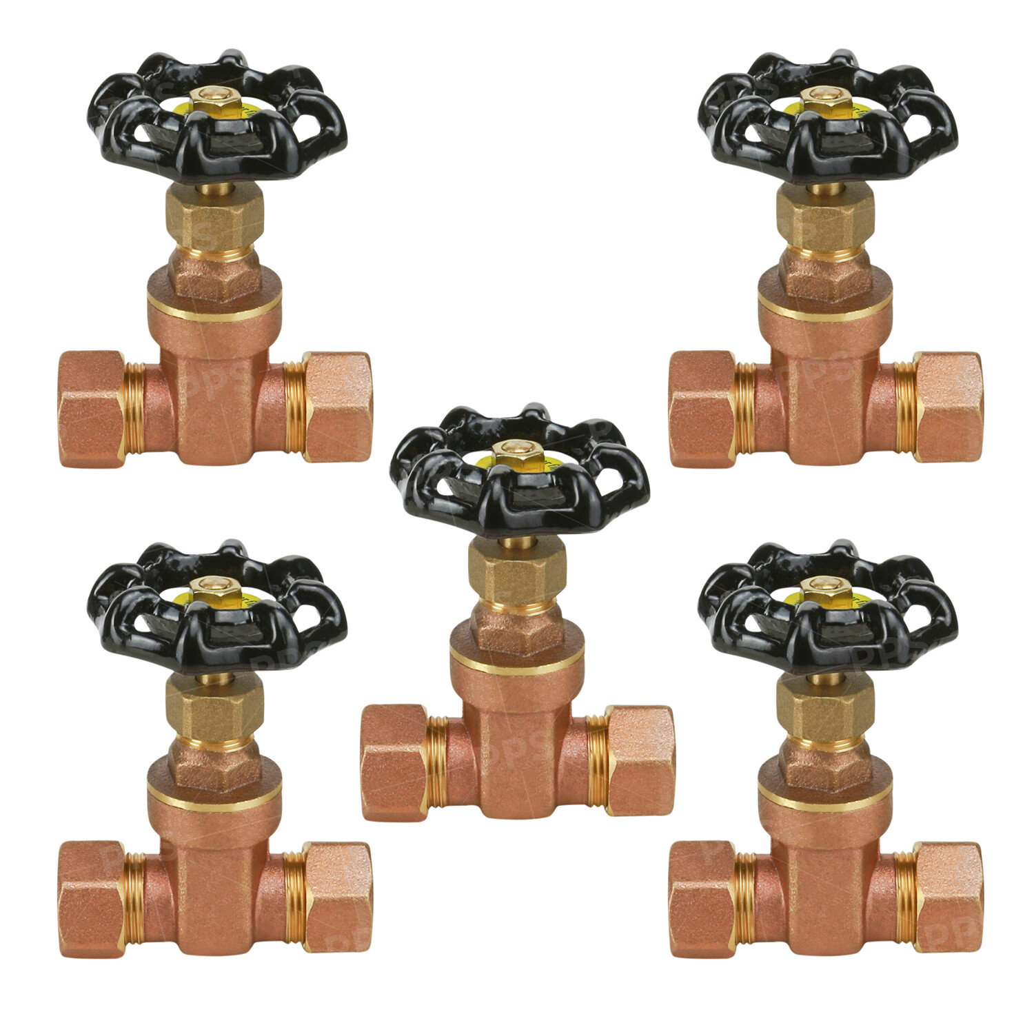 Midline Valve Gate Valve Lead Free, Compression Connections, Cast Brass (5 Pack) gallery