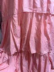 Ruffled 5 layers Drapery Curtain Panels 43x 84 Coral Spring Summer Fall 2 Panels
