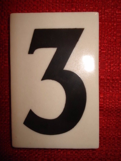 Ceramic Tile Curtis Development & MFG. CO. Address House Number 2 3/16" x 3.5" gallery