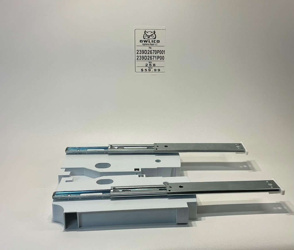GE Refrigerator Slide Rail Set 239D2671P001 239D2670P001 OEM WTY RTS gallery