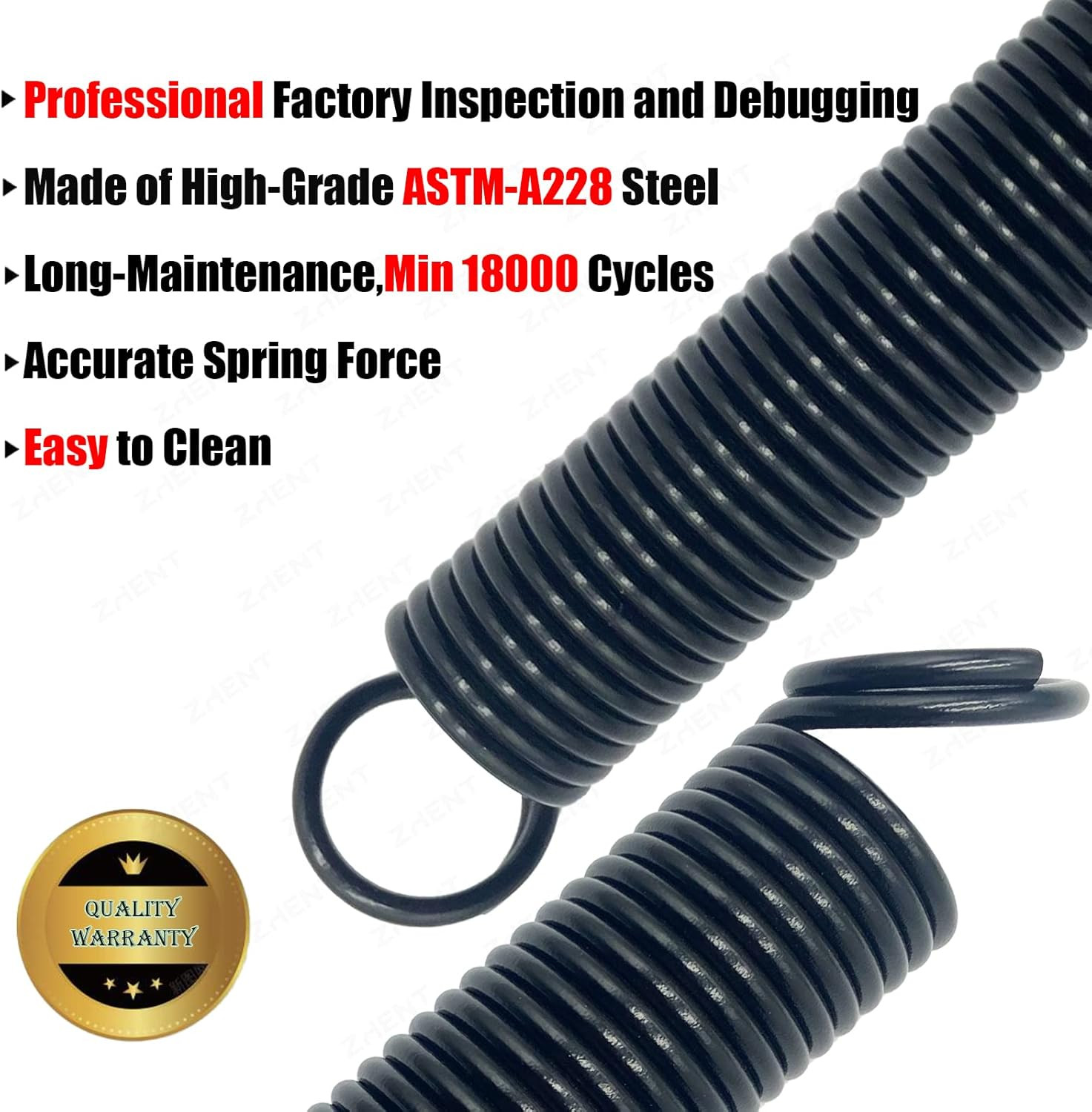 Garage Door Extension Springs Stretch Spring Heavy Duty Pair of 130 lbs gallery