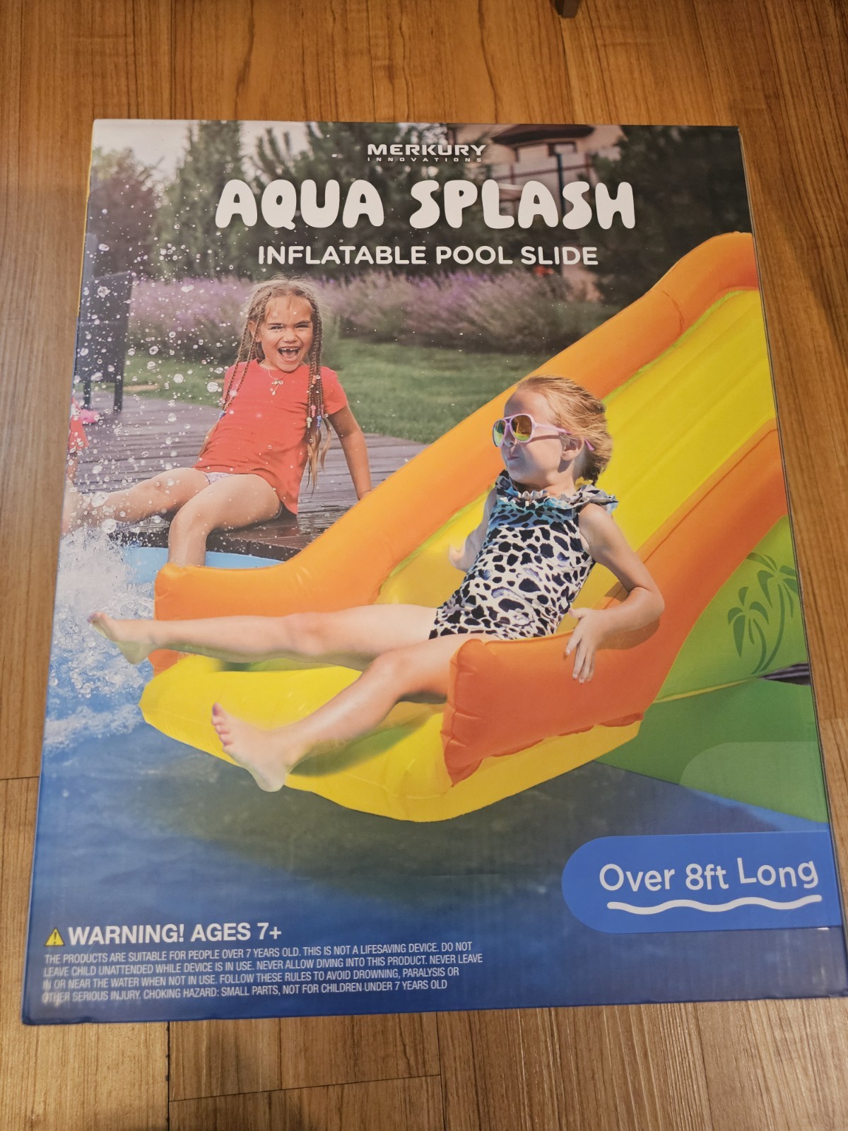 Merkury Innovations Aqua Splash Inflatable Pool Slide Over 8 Ft Long gallery