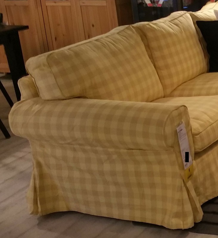 IKEA Ektorp SLIPCOVER Corner sofa 2+2 Cover SKAFTARP YELLOW for 4 Seat Sectional gallery