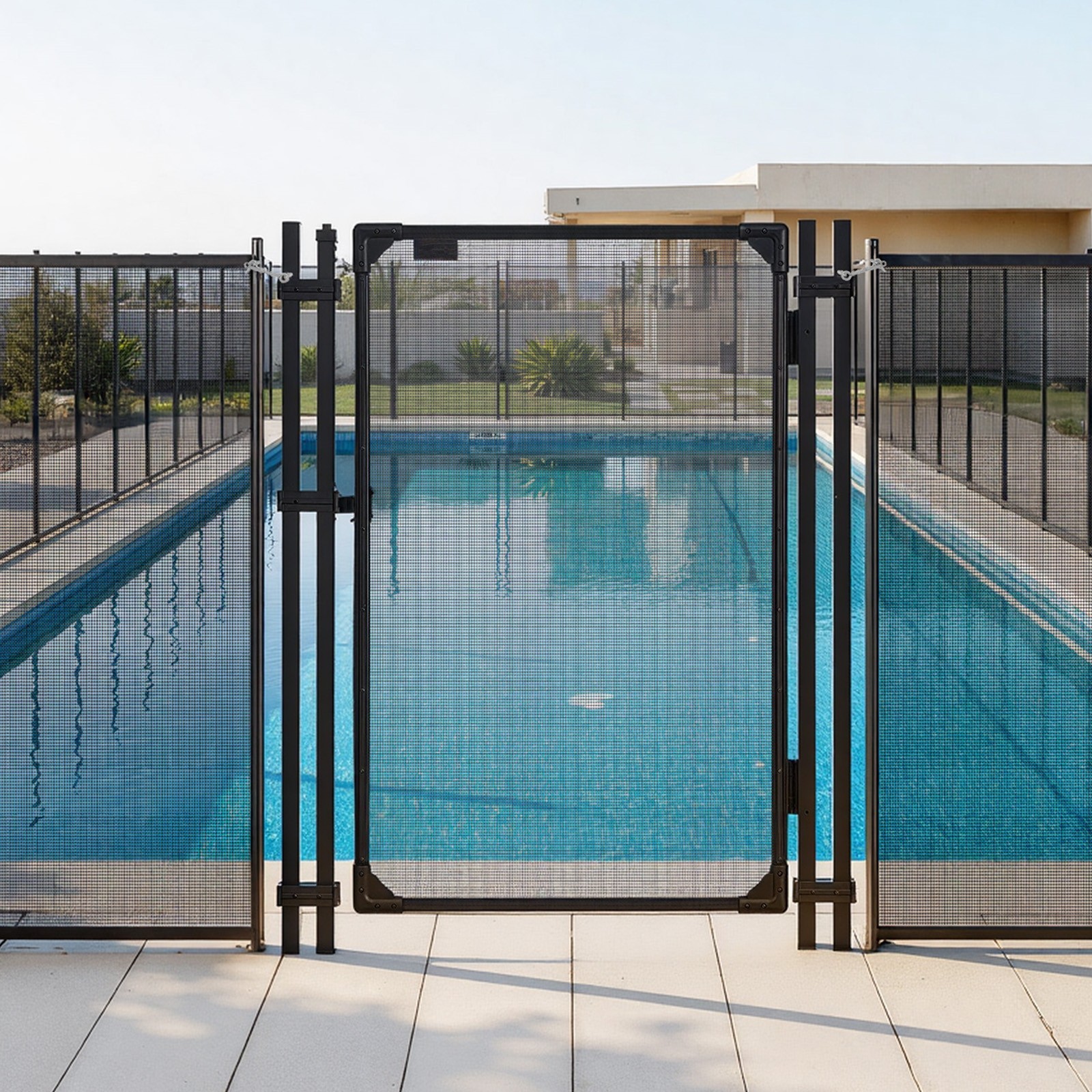 Uimoso Pool Fence Gate 4 x 2.5 ft Self-Closing Removable for Inground Pools gallery