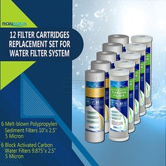 Reverse Osmosis Replacement Filters Set 2.5″ x 9.87″ Sediment & CTO Carbon Block