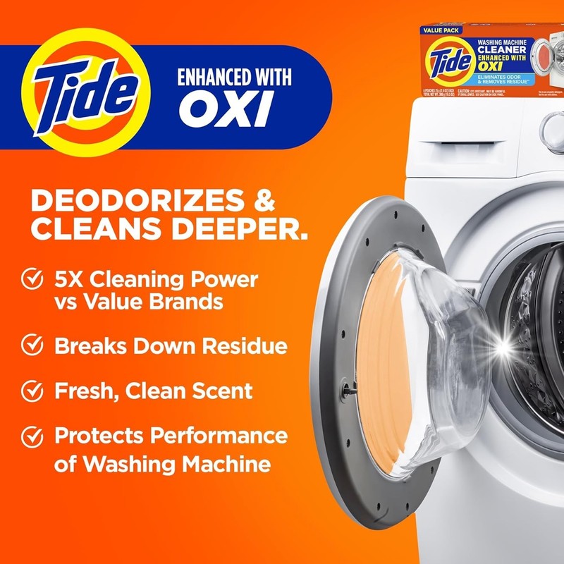 Tide Washing Machine Cleaner, Washer Machine Cleaner with Oxi for Front and Top gallery
