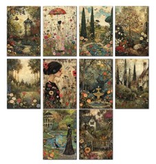 10 Assorted All Occasion Note Cards Blank Greeting Cards w/Envelopes Victorian