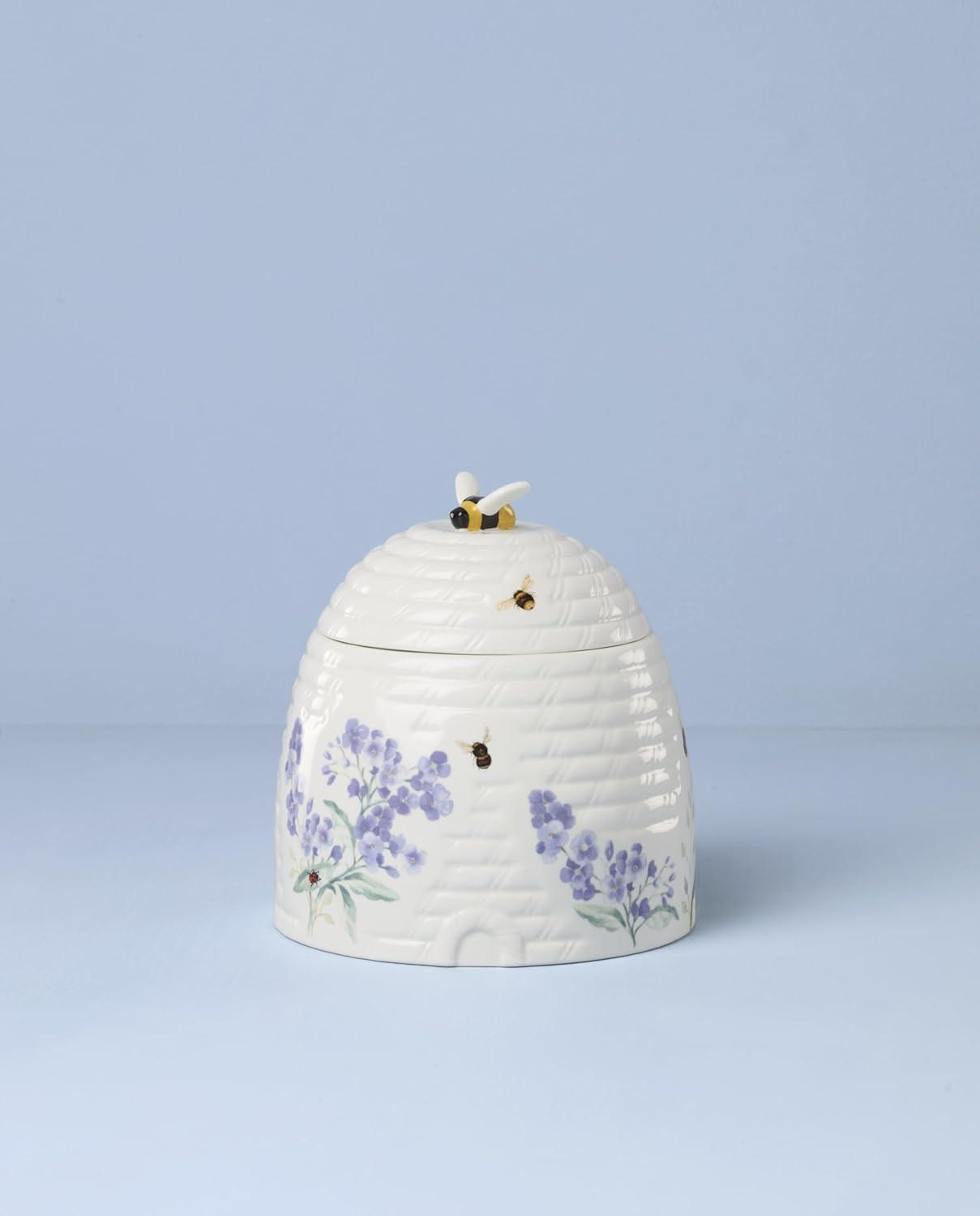 Lenox Home And Kitchen, Butterfly Meadow Beehive Candy Jar, Porcelain Material, gallery