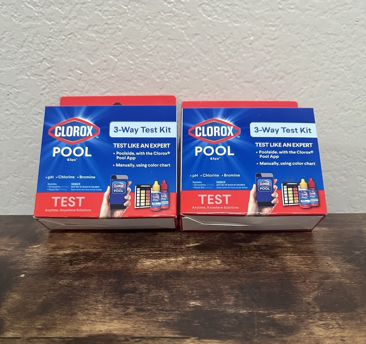 Clorox Pool & Spa 3-Way Water Test Kit pH Chlorine Bromine - Lot of 2 - gallery