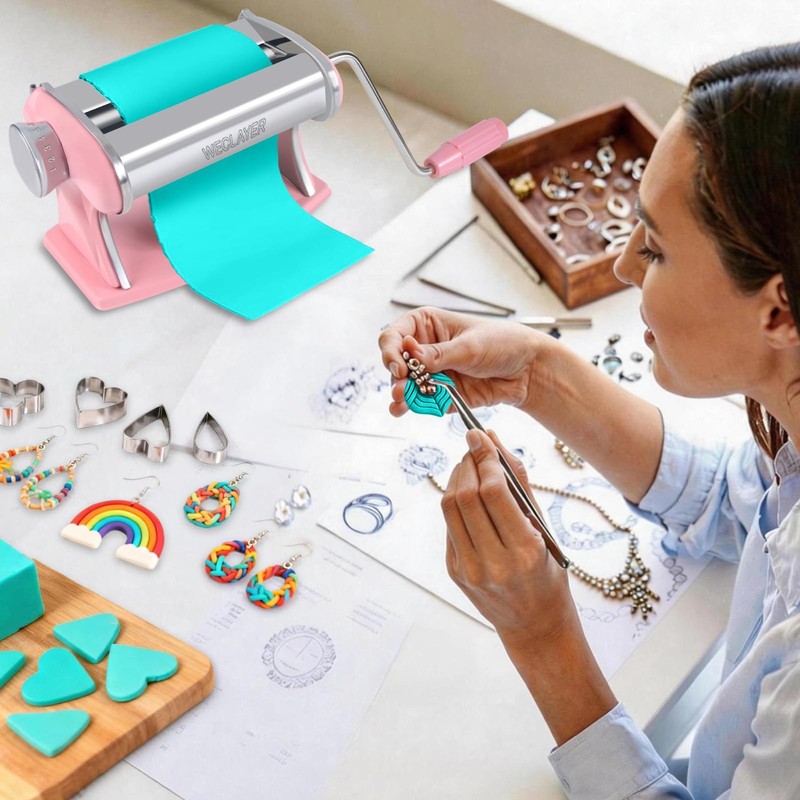 Polymer Clay Press Machine,Clay Roller Machine,Includes Clamp and Hand gallery