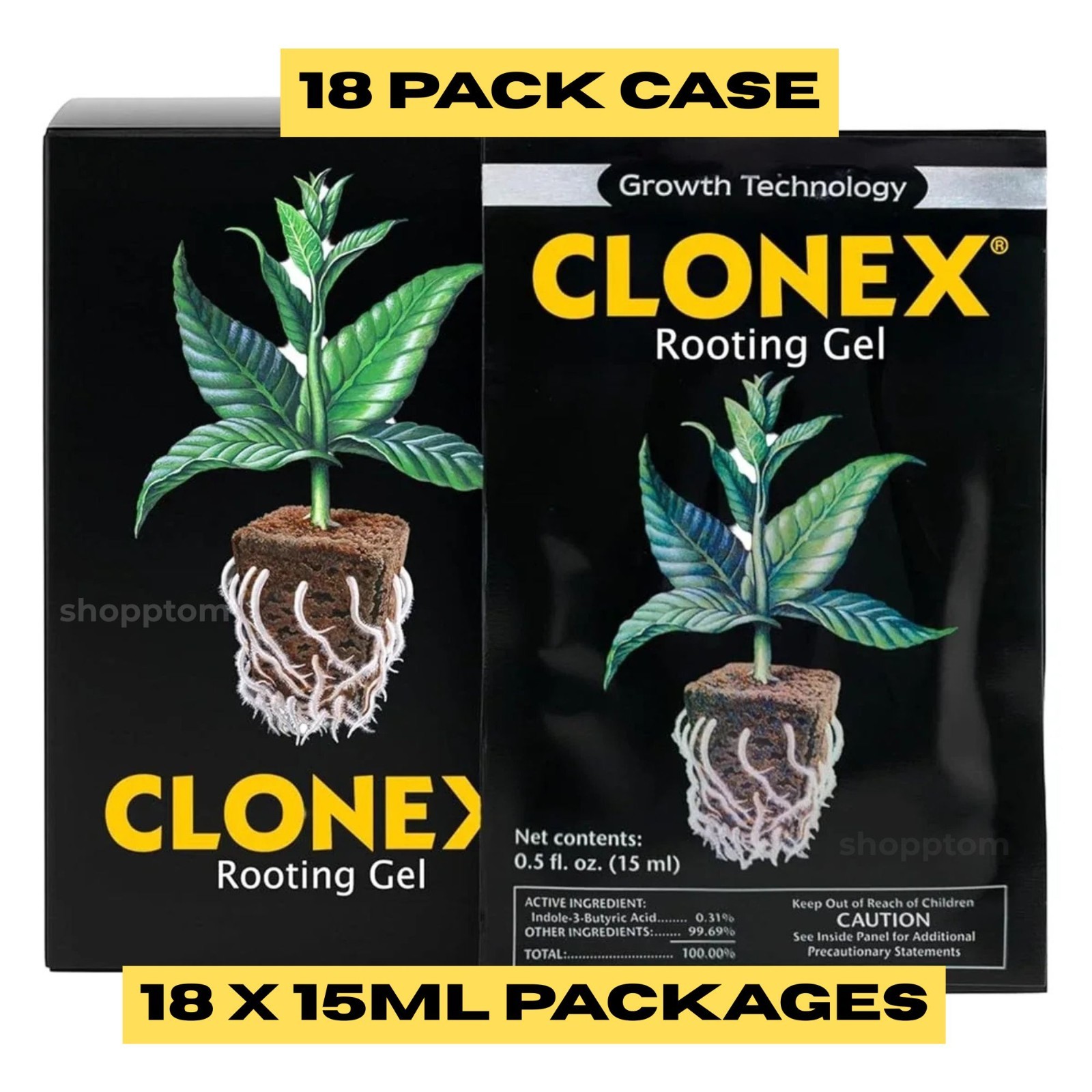 Clonex Rooting Gel 15ml Packets 18 Count Case for Plant Cuttings Clones Seedling gallery