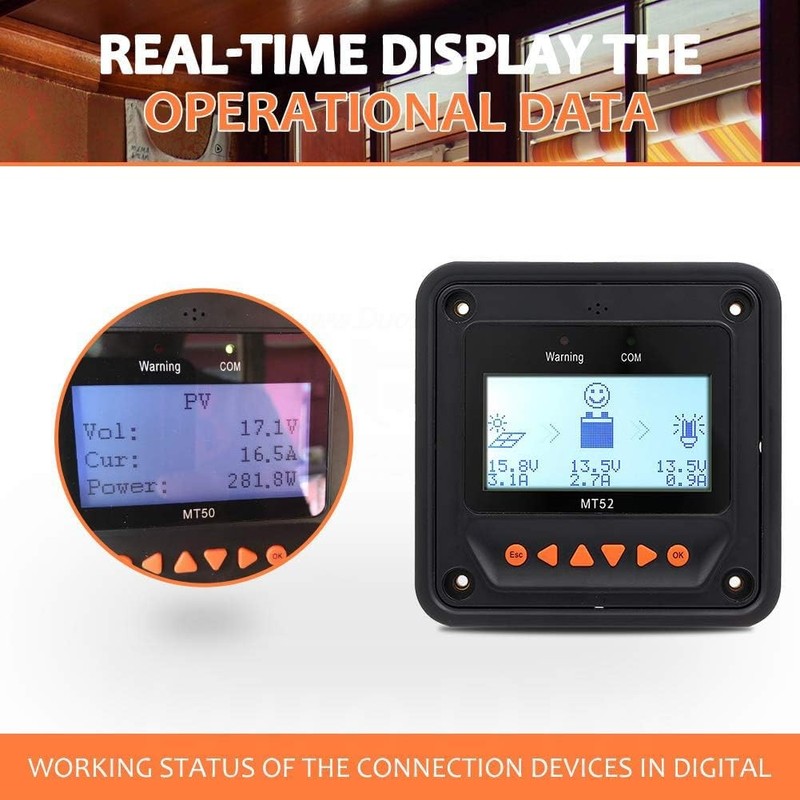 MT-52 Remote Meter MT-52 Solar Controller LCD Display Remote Meter Fit for Tr... gallery