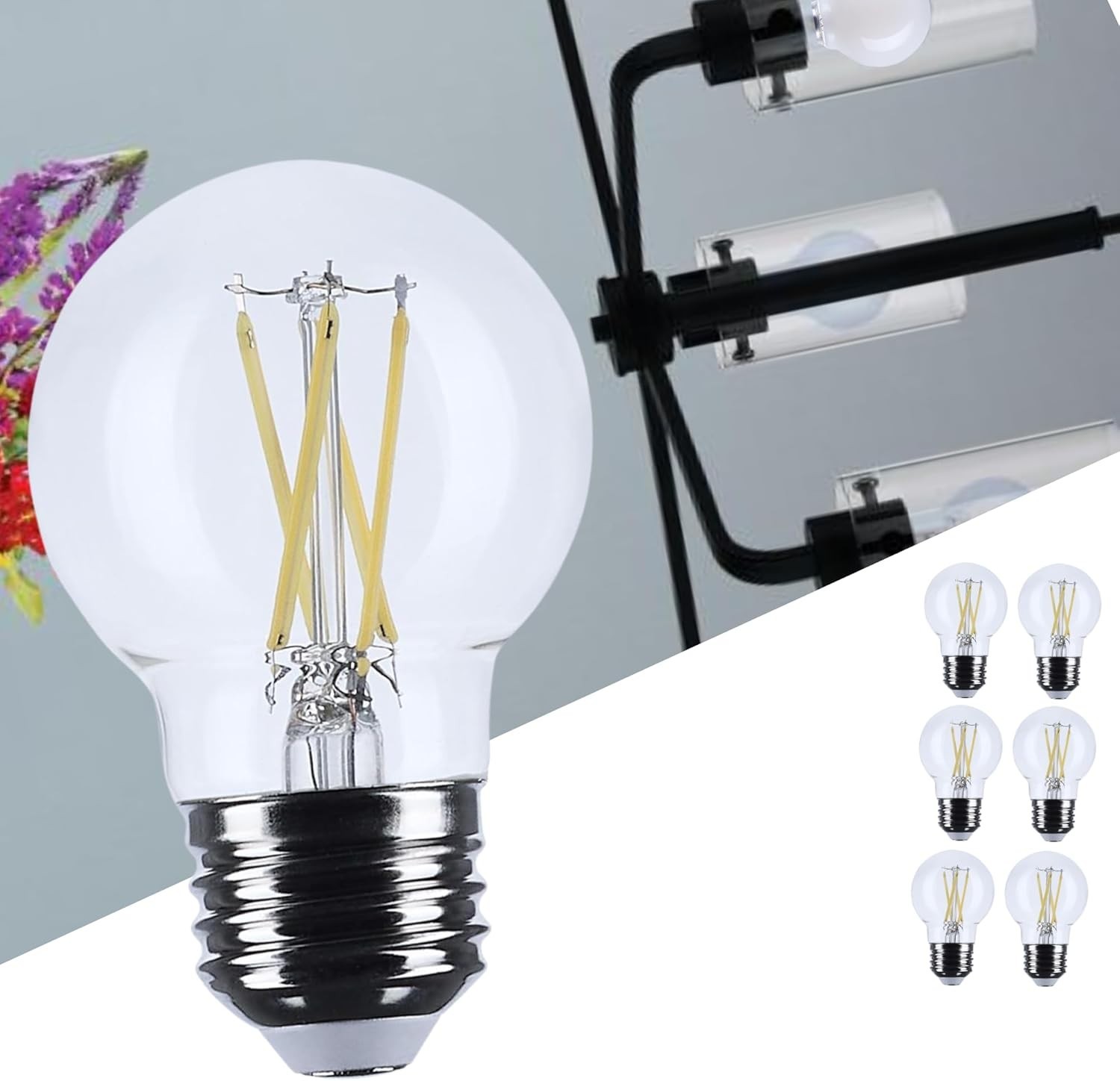 SATCO S12475 - 4 Watt G16.5 LED Light Bulbs - 3500K - 120 Volts (6 Pack) gallery