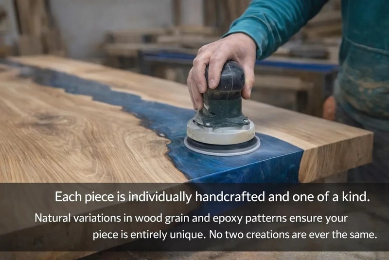 Live Edge Walnut Epoxy Bar Table | Blue Wave Custom Kitchen Island Top gallery