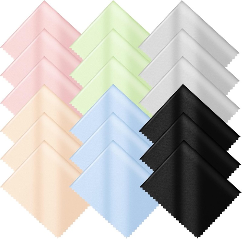 18 Pack Multicolor Microfiber Cleaning Cloths 7" x 6" for Optimal Device Care gallery