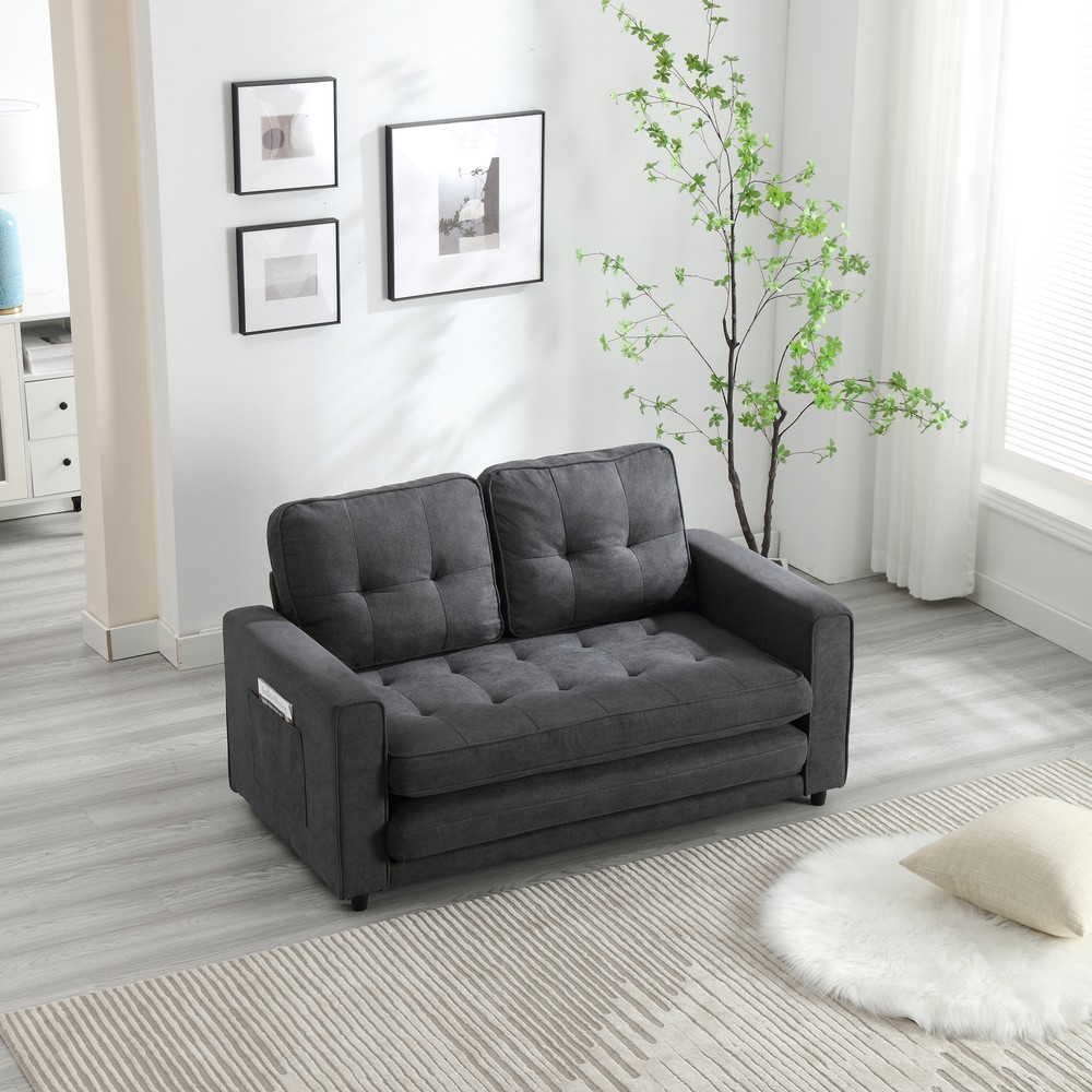 3 Fold Sofa Convertible Futon Pull Out Sofa Couch Bed Sleeper Chair Loveseat NEW