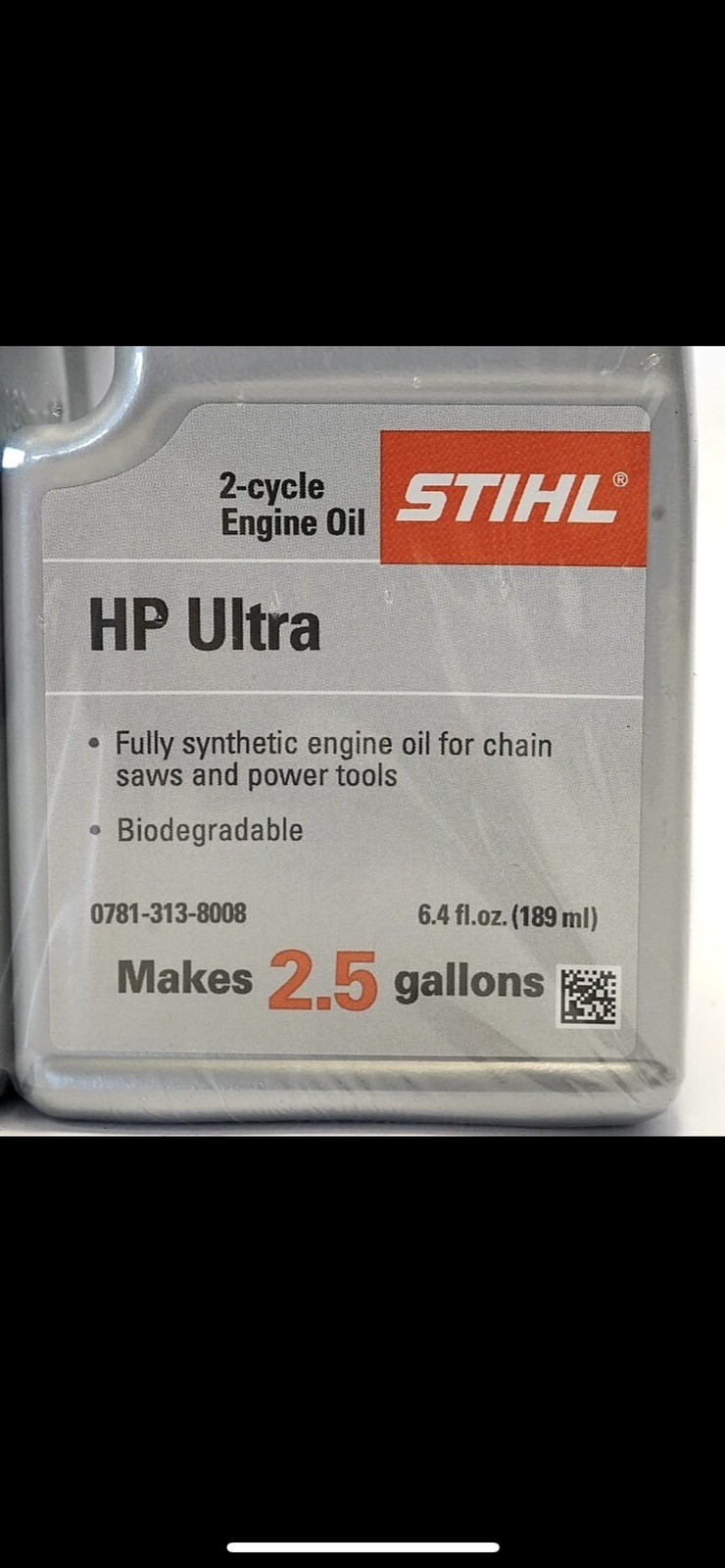 Stihl 2 Cycle Hp Ultra Synthetic Engine Oil Mix 6.4 Oz Makes 2.5 Gallon 6 Pack gallery