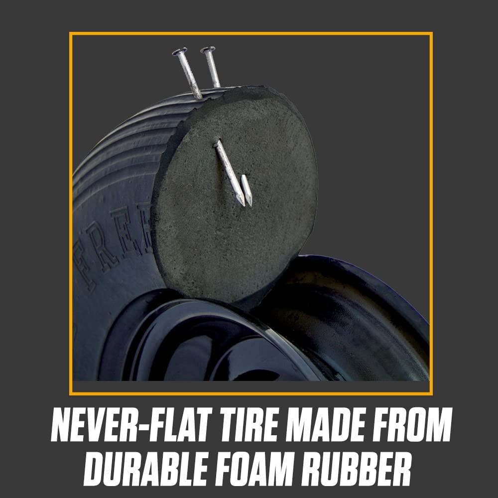 Ames True Temper Fftcc 8 In. Hub Never Flat Wheelbarrow Tire Ribbed Tread gallery