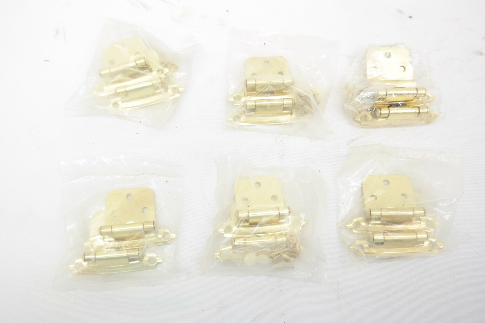 Self Closing Overlay Hinges Gold Tone & Silver Tone 8 Pairs Mixed Lot T5 gallery