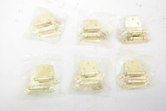 Self Closing Overlay Hinges Gold Tone & Silver Tone 8 Pairs Mixed Lot T5