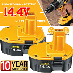 2Pack 14.4 Volt Replacement For DEWALT DC9091 14.4V Battery DW9091 DW9094 DE9091