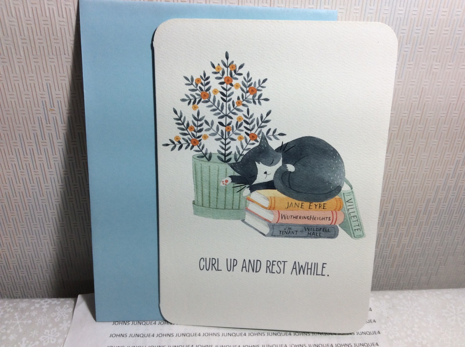 RSVP GET WELL GREETING CARD New with Envelope "Curl Up and Rest Awhile....." gallery