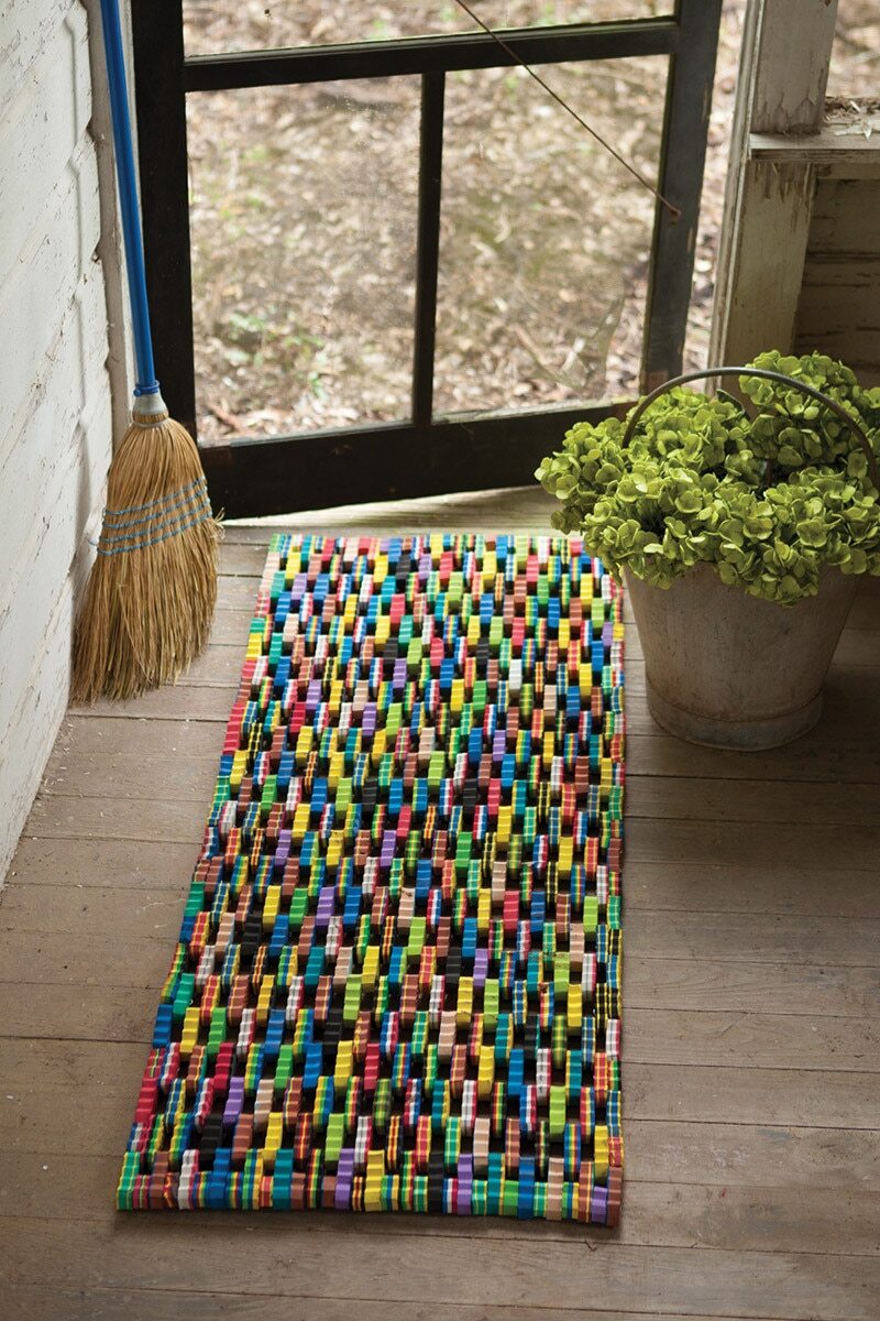Door Mat Recycled Flip Flops 20 x 48 Beach Coastal Cottage Decor gallery