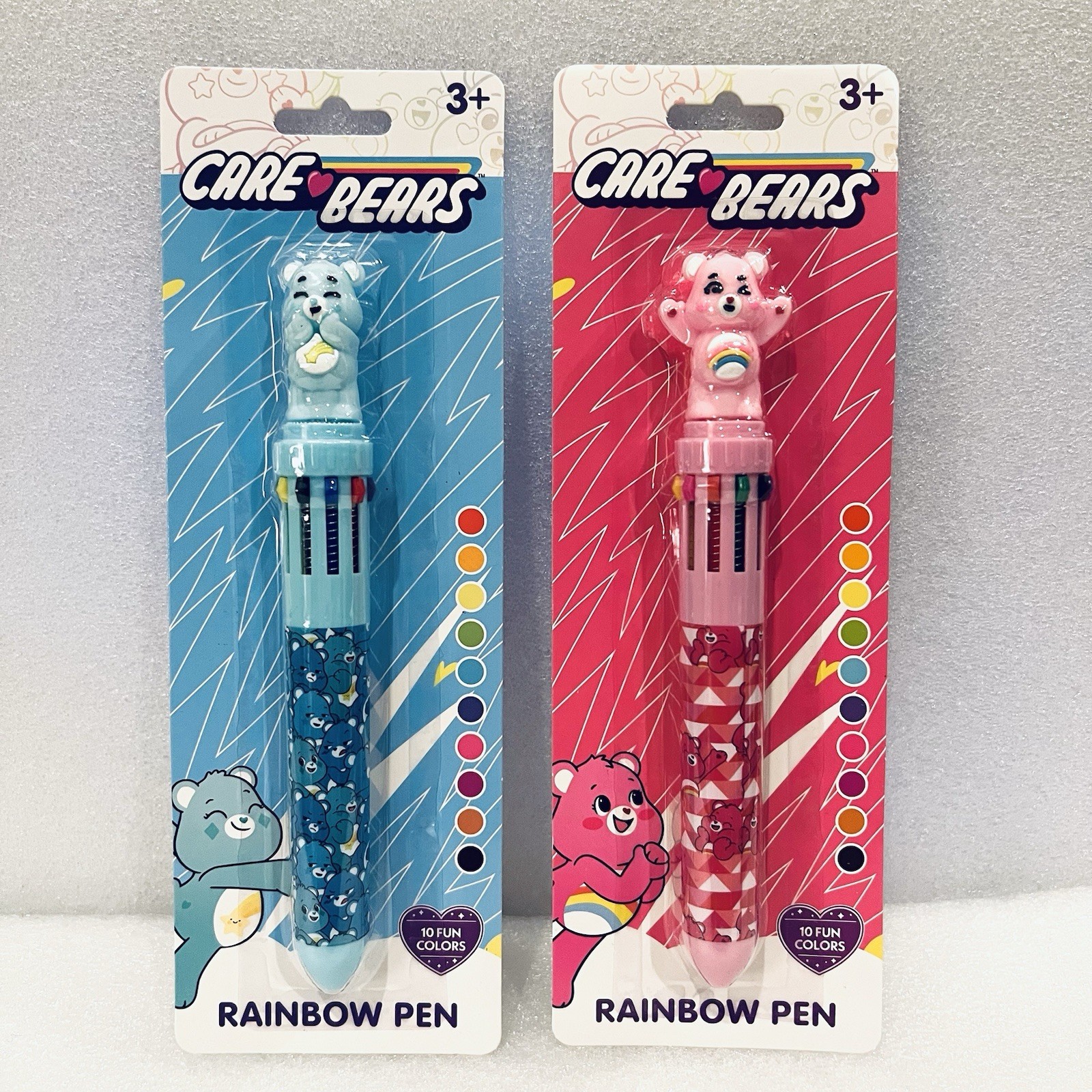 Care Bears 10 Color Rainbow Pens CHEER & BEDTIME BEAR Topper Retro NEW gallery