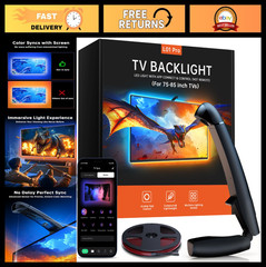 18ft Cuttable LED TV Backlight for 75-85 Inch Screens, Smart App Control, Color