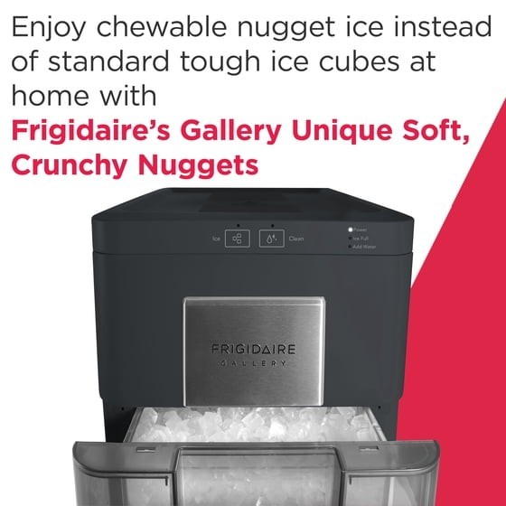 Frigidaire Gallery, 33 lbs. Touchscreen Nugget Ice Maker, Stainless Steel Accent gallery