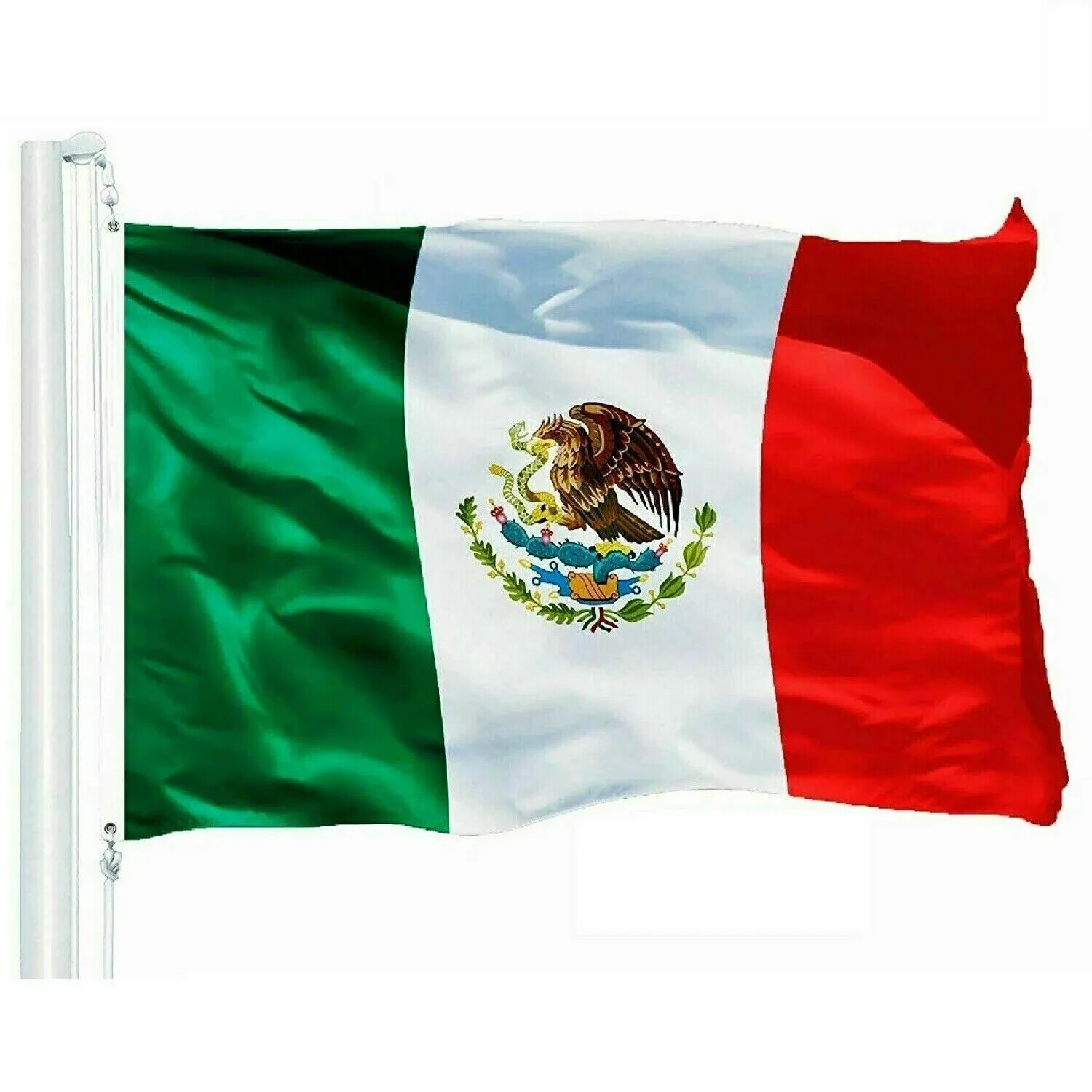 New 5’x8’ Polyester MEXICO FLAG Mexican Banner Pennant Bandera Indoor Outdoor gallery