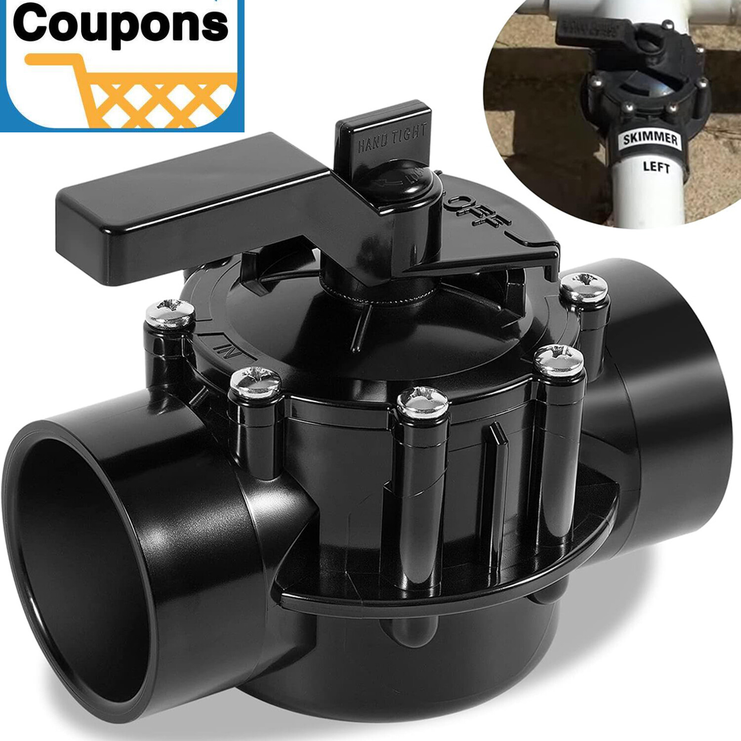 For 4716 Jandy NeverLube Diverter Valve Positive Seal 2-Port 2" to 2-1/2" Pipe gallery