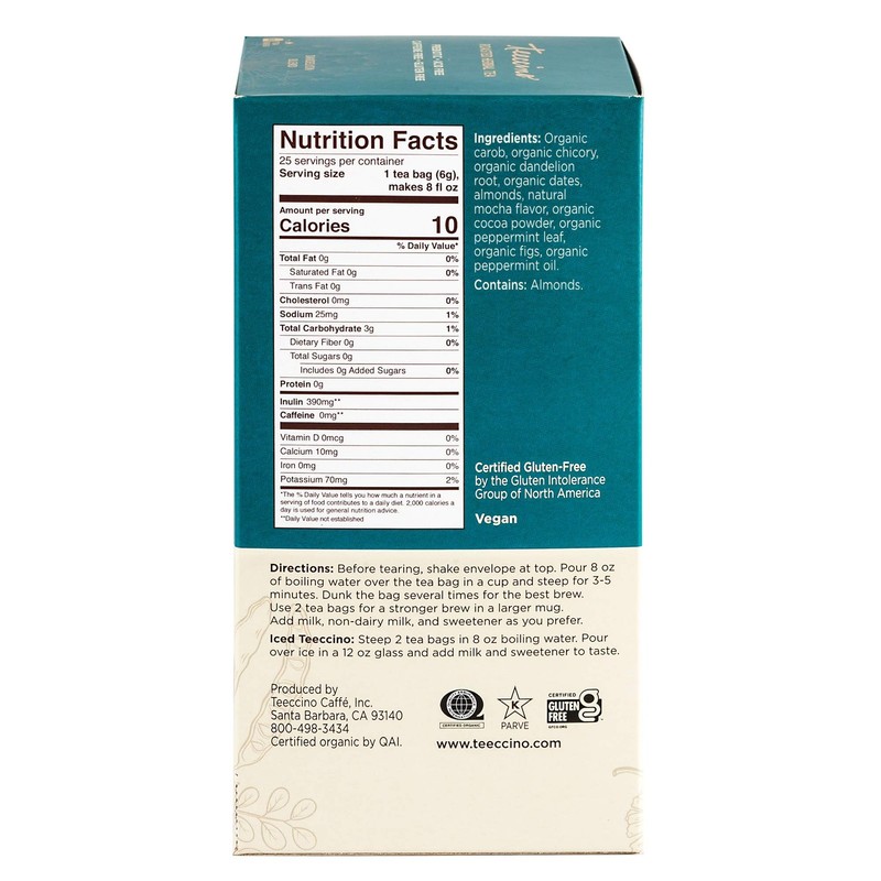 Dandelion Mocha Mint Tea - Caffeine , Roasted Tea with Prebiotics, 3x More He... gallery