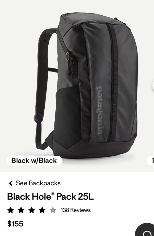 patagonia black hole pack 25l