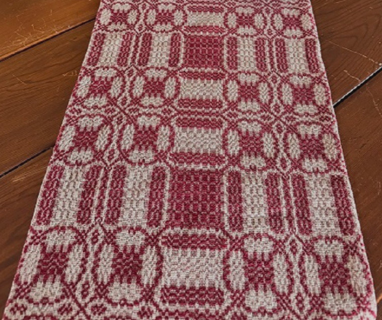 NEW PRIMITIVE TABLE RUNNER RED TAN WOVEN CAMBRIDGE 72"x14" XL Farmhouse Rustic gallery