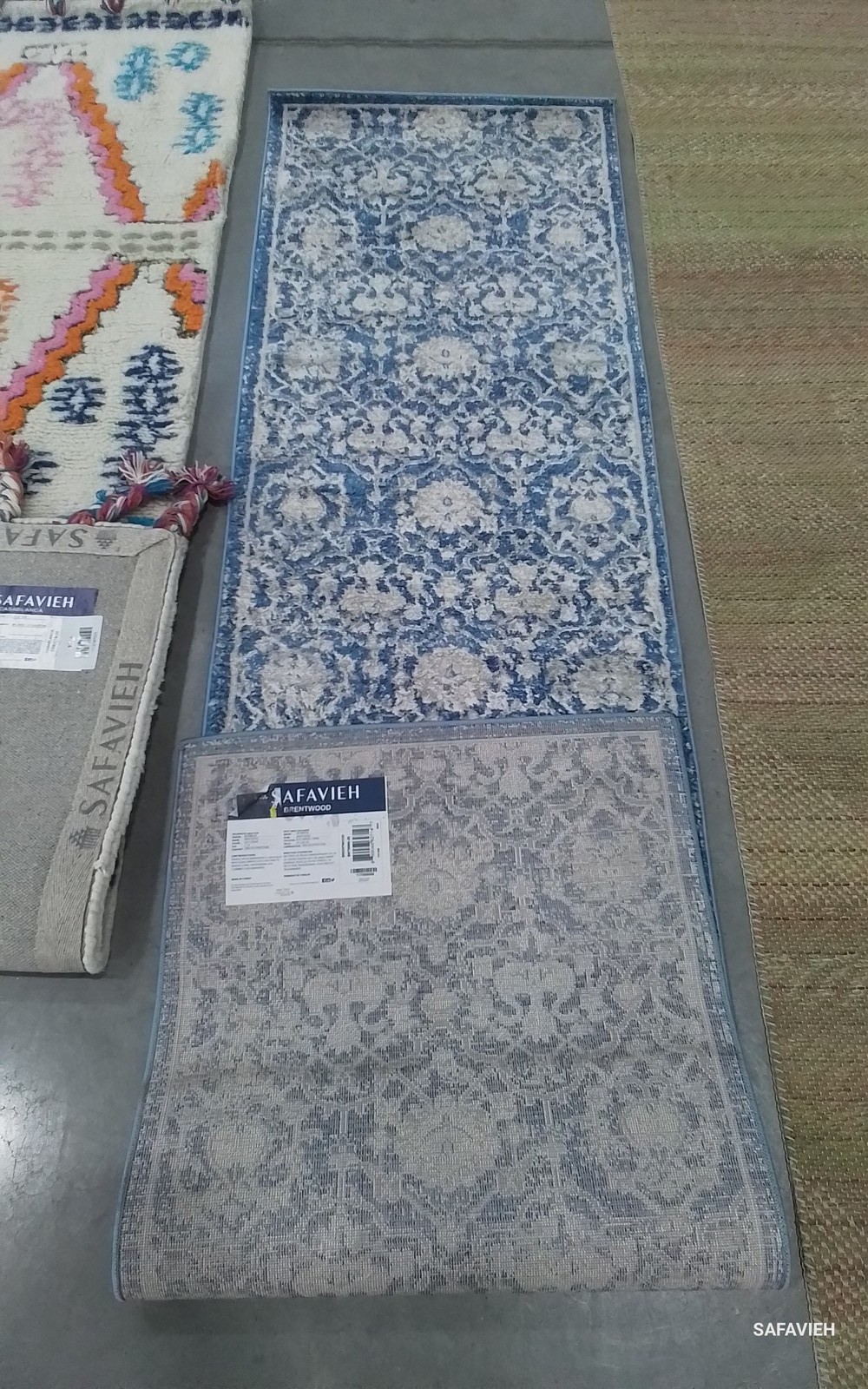 NAVY / CREME 2'-0" x 8'-0" Flaw in Rug, Reduced Price 1172797024 BNT896N-28 gallery
