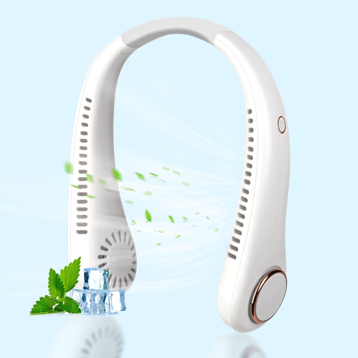 USB Neck Hanging Fan Cooling Air Cooler Portable Little Air Conditioner 3 Speed gallery